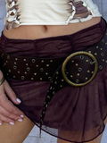 Rivet Metal Buckle Waist Belt -- YKIIY  CLOTHING