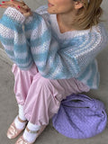Round Neck Embossed Design Sweaters -- YKIIY  CLOTHING