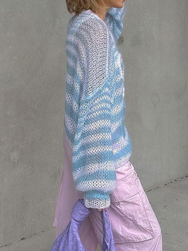 Round Neck Embossed Design Sweaters -- YKIIY  CLOTHING