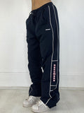 Sporty Letters Elastic Waist Pants -- YKIIY  CLOTHING