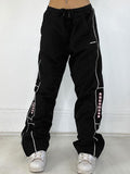 Sporty Letters Elastic Waist Pants -- YKIIY  CLOTHING