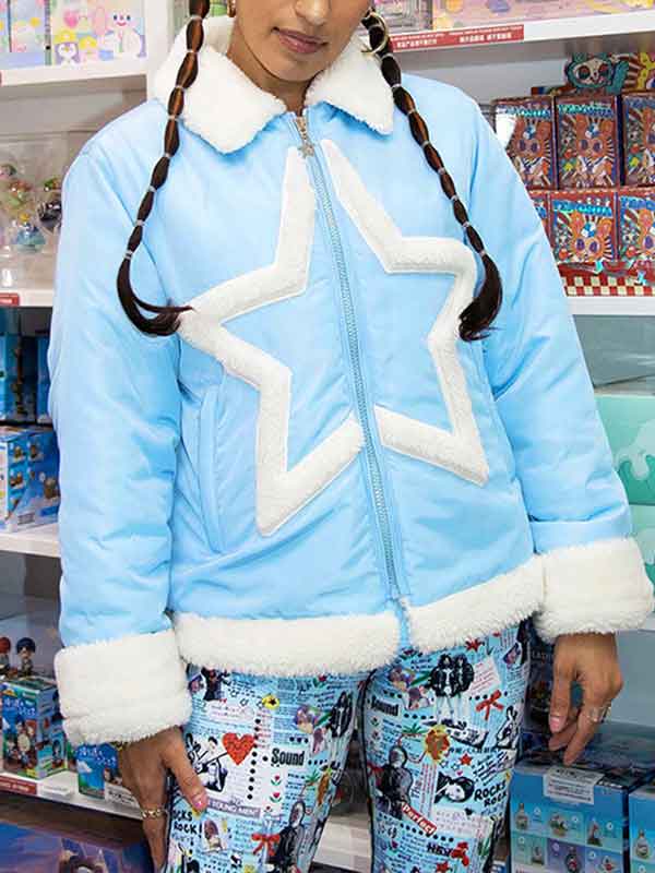 Star Color Block Warm Outwear -- YKIIY  CLOTHING