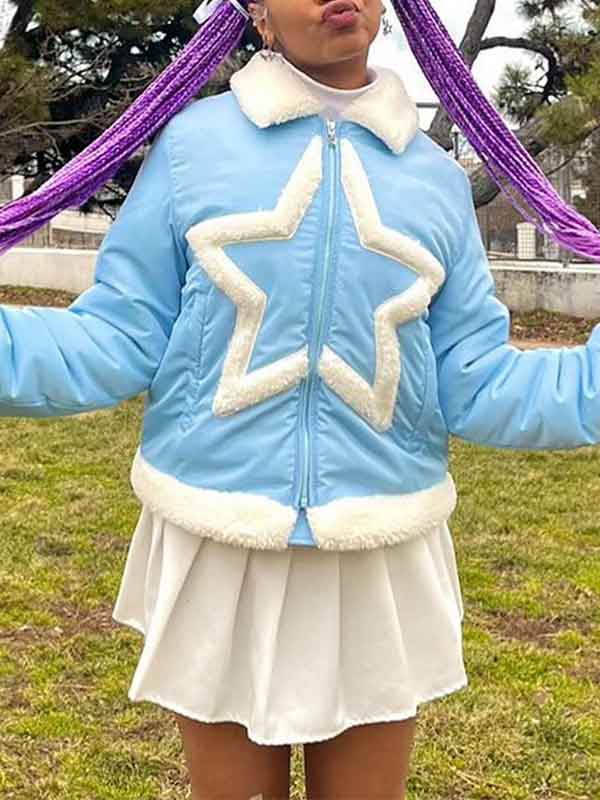 Star Color Block Warm Outwear -- YKIIY  CLOTHING