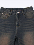 Street Fashion Loose Fit Distressed Washed Jeans -- YKIIY  CLOTHING