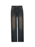 Street Fashion Loose Fit Distressed Washed Jeans -- YKIIY  CLOTHING
