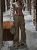 Street Fashion Plain Baggy Cargo Pants -- YKIIY  CLOTHING