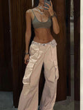 Street Fashion Plain Baggy Cargo Pants -- YKIIY  CLOTHING