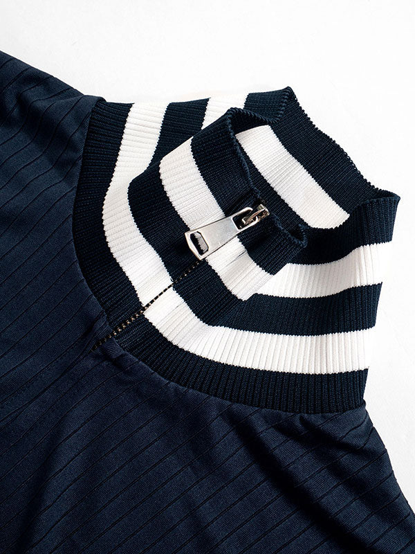 Striped Contrast Trim Two Piece Set -- YKIIY  CLOTHING