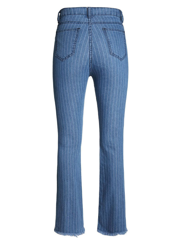 Vertical Striped Rough Selvedge Pants -- YKIIY  CLOTHING