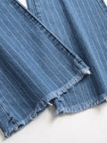 Vertical Striped Rough Selvedge Pants -- YKIIY  CLOTHING