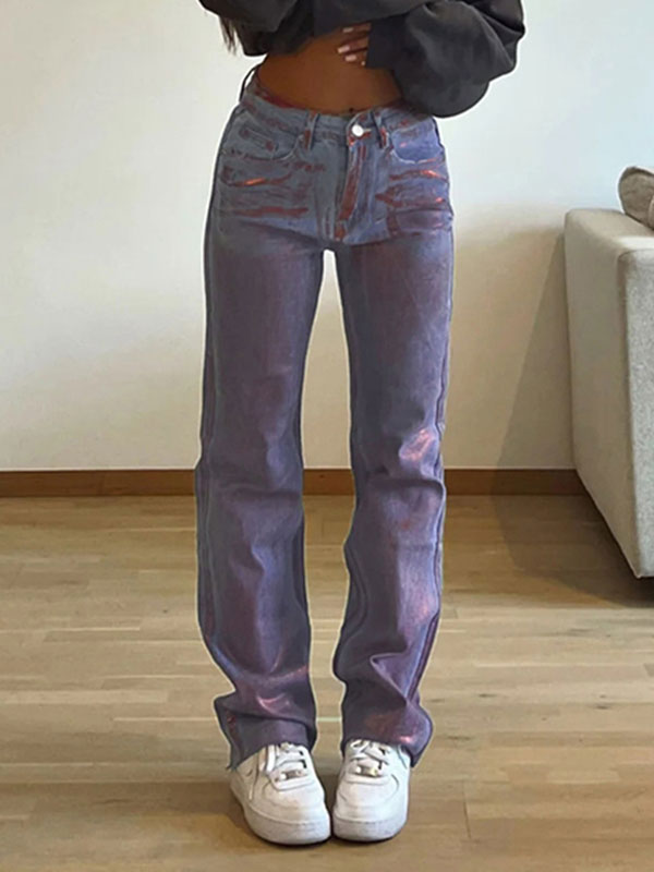 Vintage Gradient High Waist Jeans -- YKIIY  CLOTHING