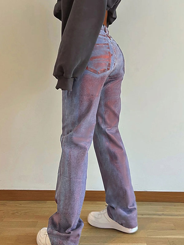 Vintage Gradient High Waist Jeans -- YKIIY  CLOTHING