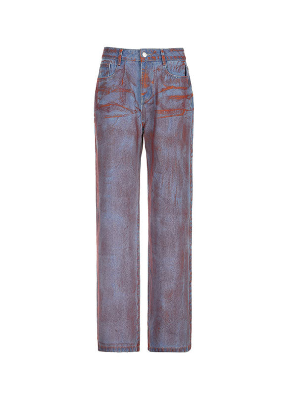 Vintage Gradient High Waist Jeans -- YKIIY  CLOTHING
