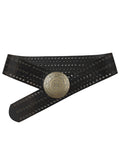 Vintage Metal Round Buckle Belt -- YKIIY  CLOTHING