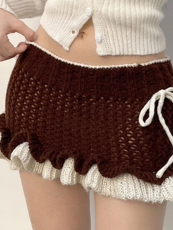 Vintage Patchwork Bow Bodycon Skirt -- YKIIY  CLOTHING