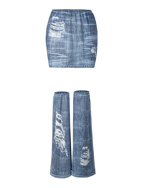 Vintage Patchwork Two Piece Set -- YKIIY  CLOTHING