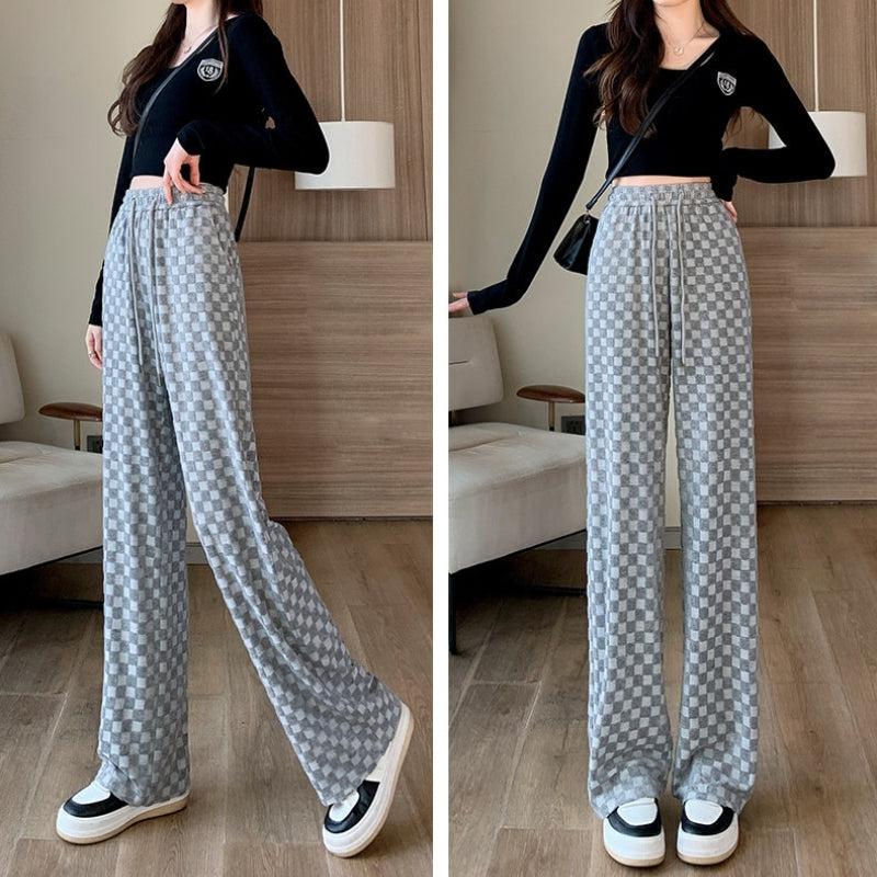 Y2K Checkered Sweatpants -- YKIIY  CLOTHING