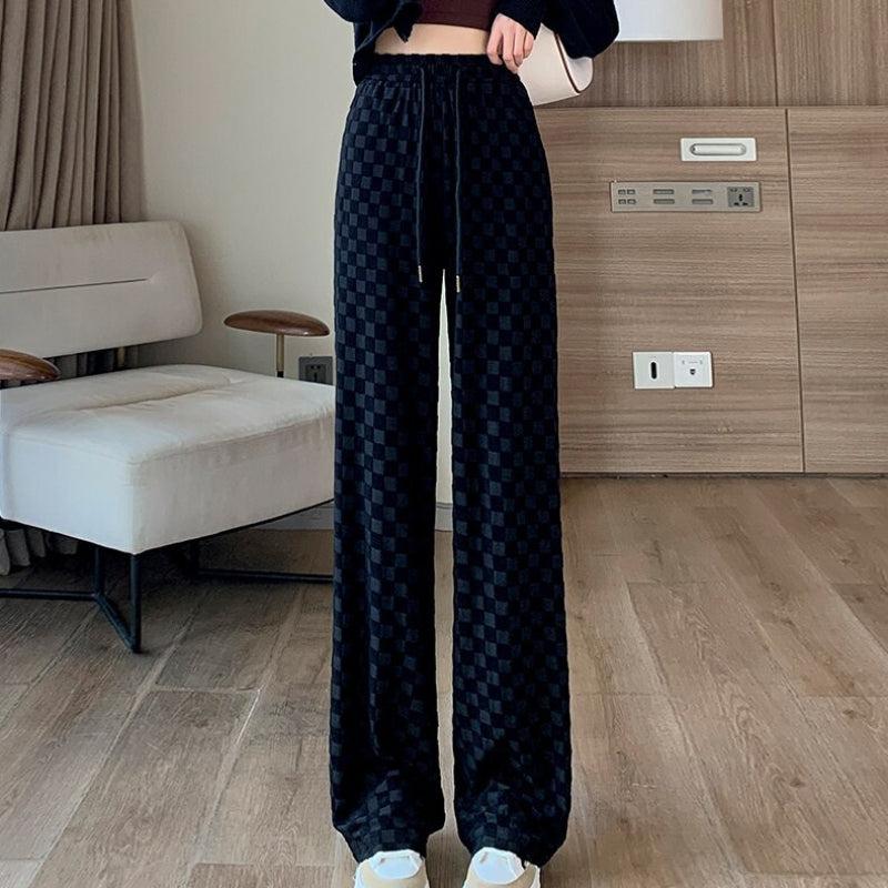 Y2K Checkered Sweatpants -- YKIIY  CLOTHING