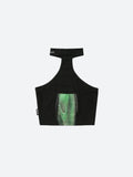 Y2K Cropped Halter Top -- YKIIY  CLOTHING