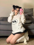 Y2K Grunge Distressed Knitted Sweater -- YKIIY  CLOTHING