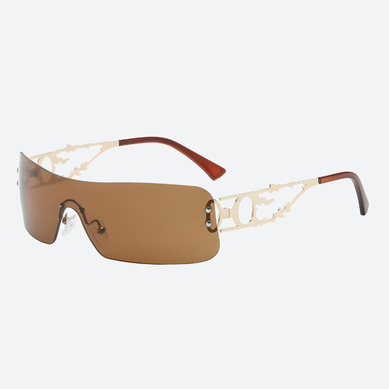 Y2K Rectangle No Frame Sunglasses -- YKIIY  CLOTHING