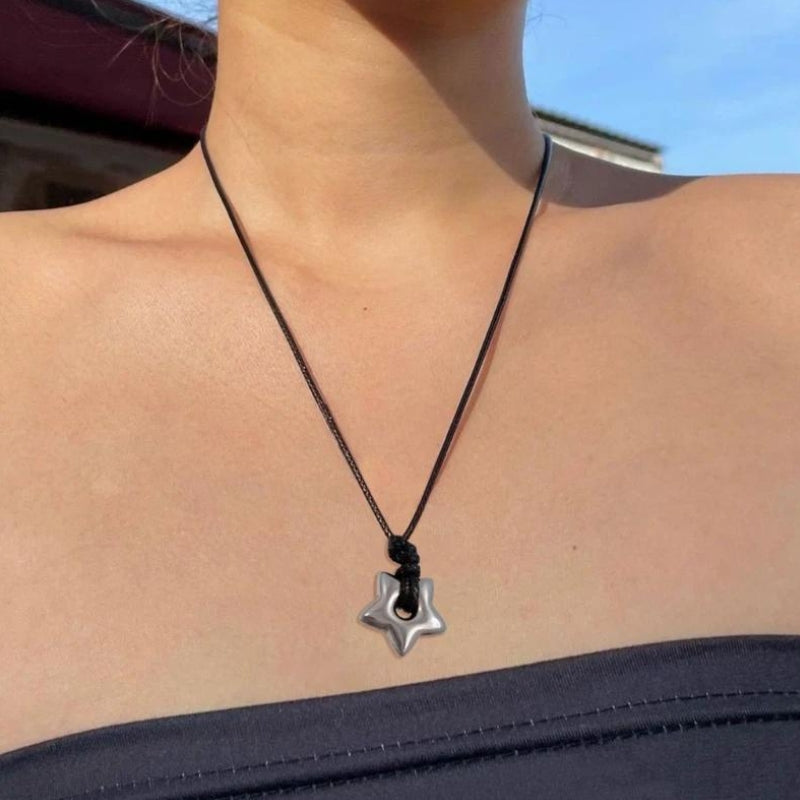Y2K Star Cord Necklace -- YKIIY  CLOTHING