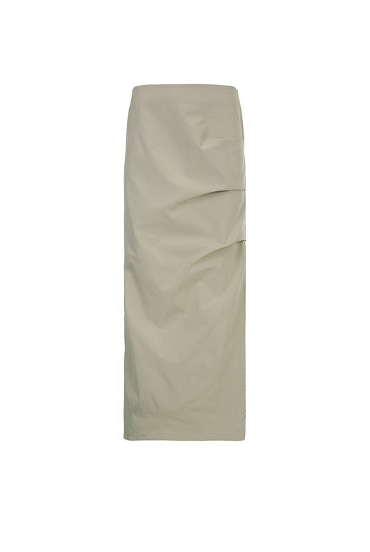 Y2K Plain Side Slit Bodycon Skirt